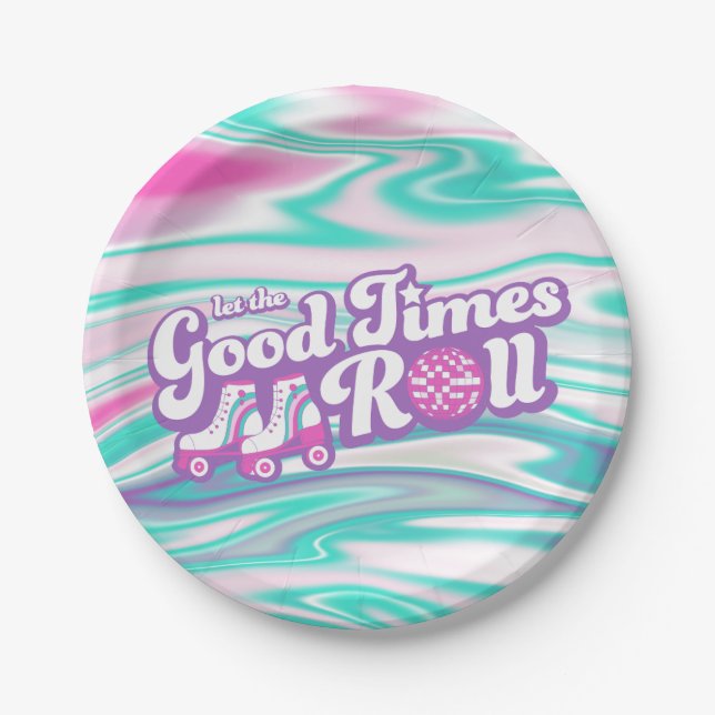 Prato De Papel Parte do Disco do Cilindro do Groovy Retro (Frente)