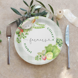 Prato De Papel Partido aniversário de criança do mercado dos agri