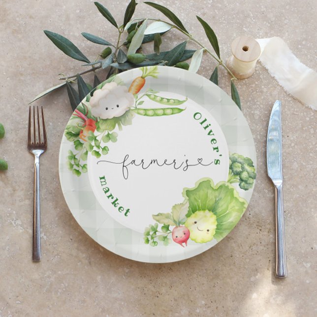 Prato De Papel Partido aniversário de criança do mercado dos agri (Criador carregado)