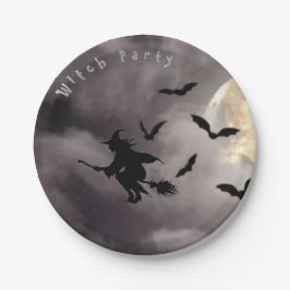 Prato De Papel Partido da Bruxa de Plata de Papel