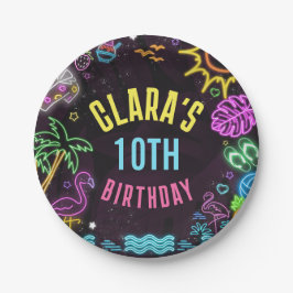 Prato De Papel Partido de Brilho do Splash Party