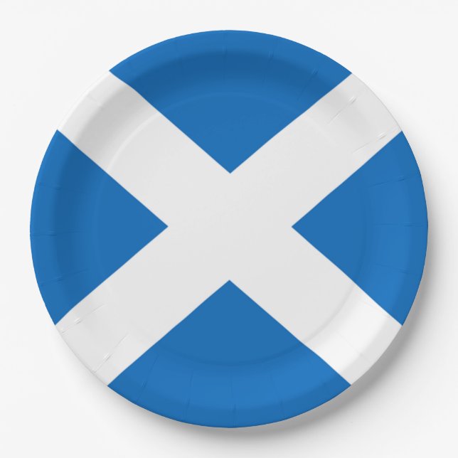 Prato De Papel Partido de Saltire do Scottish (Frente)