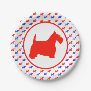 Prato De Papel Partido de Terrier do Scottish