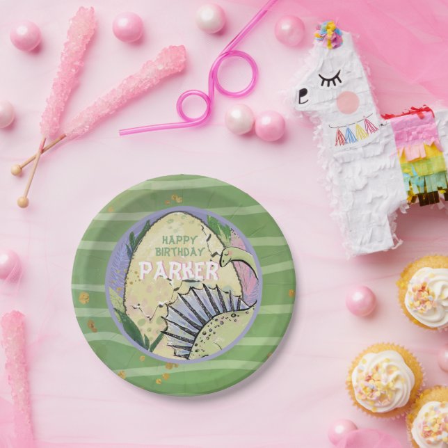Prato De Papel Partido Dinossaur Themed (Festa)