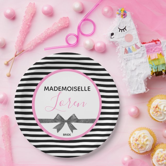 Prato De Papel    Partido do Chá de Tema BRIDEParisiano (Festa)