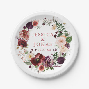 Prato De Papel Partido do Cocktail Blush de Casamento