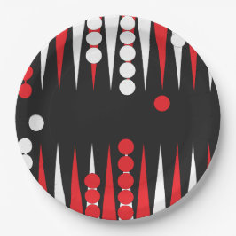 Prato De Papel Partido do Jogador do Backgammon