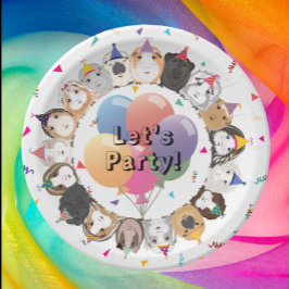 Prato De Papel Partido dos Porcos da Guiné