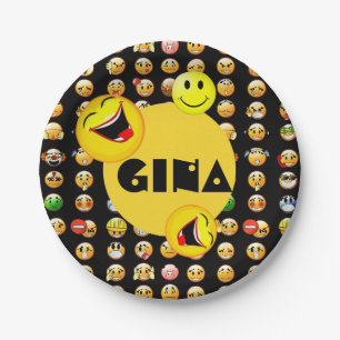 Prato De Papel Partido Emoji Personalizado