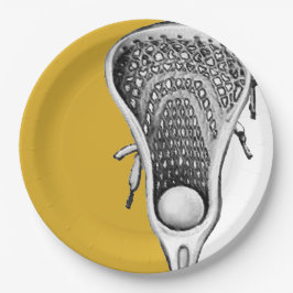 Prato De Papel Partido Lacrosse Dourado