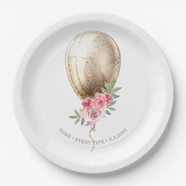 Prato De Papel Partido Luminoso de Beige Personalizado