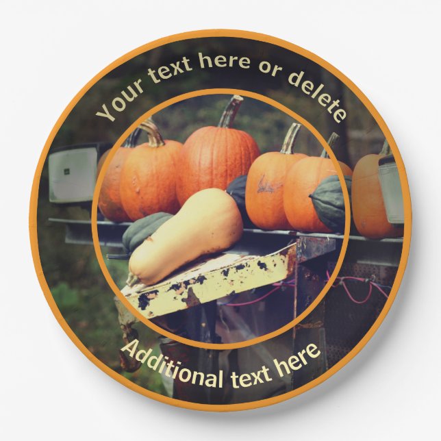 Prato De Papel Partido Personalizado da Natureza da Colheita de F (Frente)