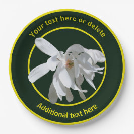 Prato De Papel Partido Personalizado da Natureza da Flor da Magol