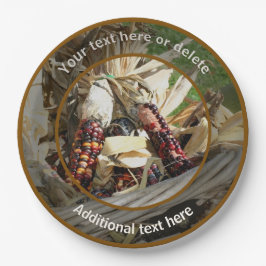 Prato De Papel Partido Personalizado do outono de Milho Indiano