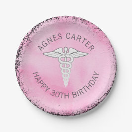 Prato De Papel Partido Personalizado dos Profissionais Médicos Fe