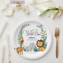 Prato De Papel Partido primeiro aniversario Selvagem Selvagem Sel