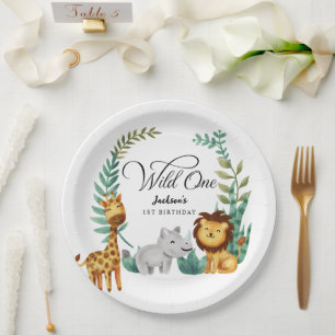 Prato De Papel Partido primeiro aniversario Selvagem Selvagem Sel