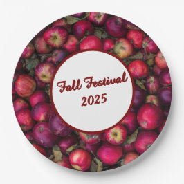 Prato De Papel Partido Red Apple Personalizável