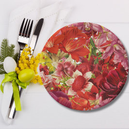 Prato De Papel Partido Rich Bold Floral