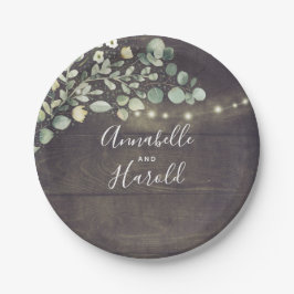 Prato De Papel Partido Rustic Greenery Countryside