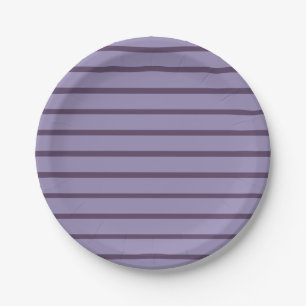 Prato De Papel Partido Stripes Roxo