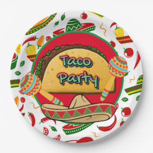 Prato De Papel Partido Taco