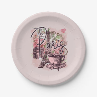 PRATO DE PAPEL PARTIDO TEMÁTICO DE ÍCONES NOSTÁGICOS DE VINTAGE P