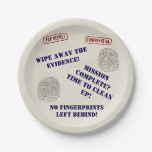 Prato De Papel Partido Top Secret Spy Mission Kids