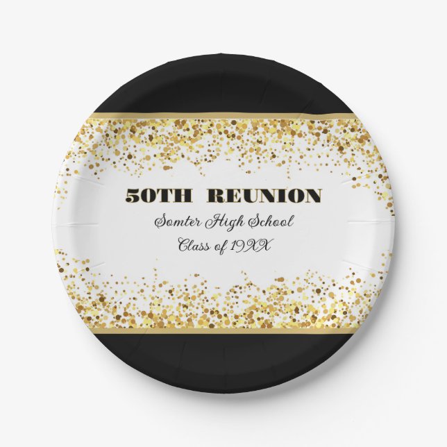 Prato De Papel Party! 50th Class Reunion custom  (Frente)