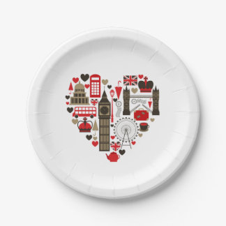 Prato De Papel Party Plate Love London