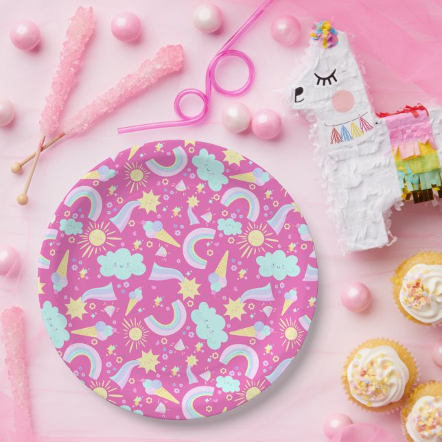 Prato De Papel  Party Plates to a magical birthday party. (Festa)