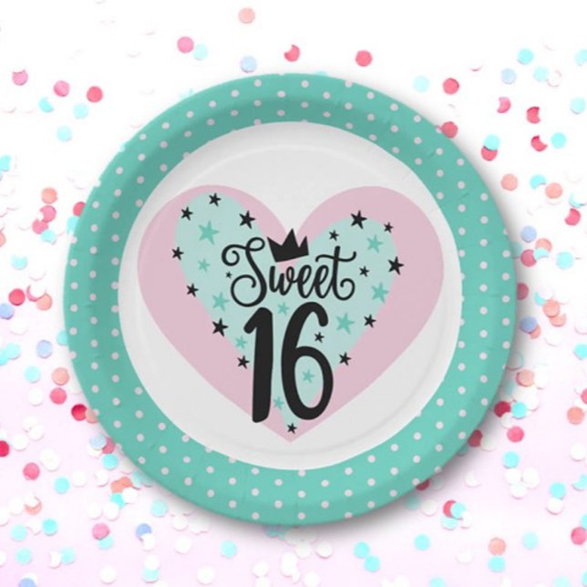 Prato De Papel Party! Sweet 16 Birthday  (Criador carregado)