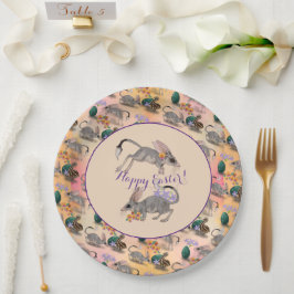 Prato De Papel Páscoa Bilby & Australian Flowers Felz pascoa