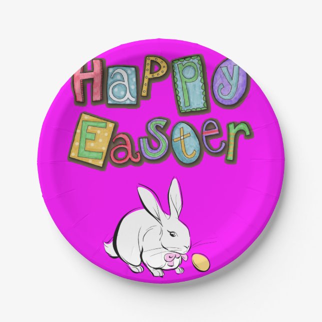 Prato De Papel Páscoa das placas de papel (Frente)