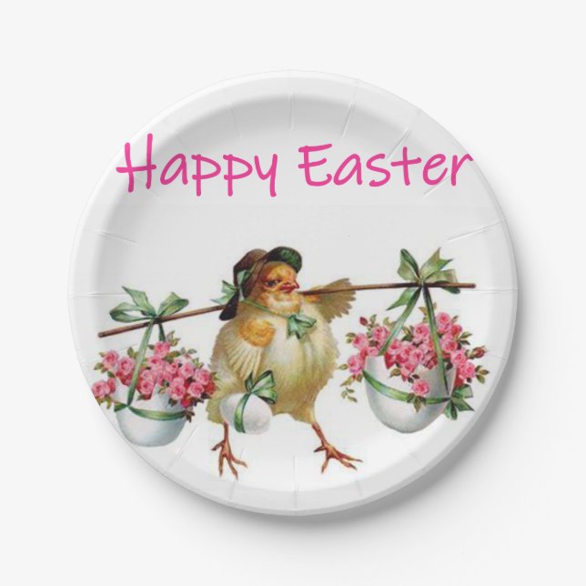 Prato De Papel Páscoa das placas de papel (Frente)