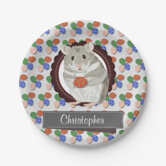 Prato De Papel Páscoa de Hamster do Menino Personalizado