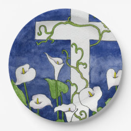 Prato De Papel Páscoa de papel Cross Holidy