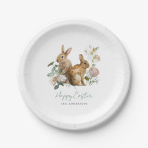 Páscoa Floral em Aquarela Elegante