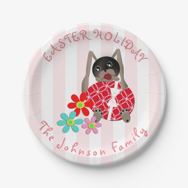 Prato De Papel Páscoa, Páscoa feriado (Frente)