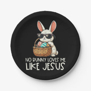 Prato De Papel Páscoa Sem Coelhinho Me Ama Como Jesus Cristão