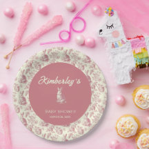 Páscoa Toile Floral Girl Chá de fraldas