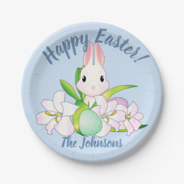 Prato De Papel Páscoas Lily e Bunnies Doces