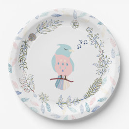 PRATO DE PAPEL: PÁSSARO CANTANDO