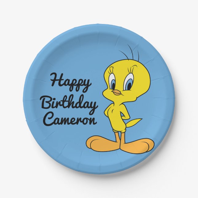 Prato De Papel Pássaro inteligente de TWEETY™ | (Frente)