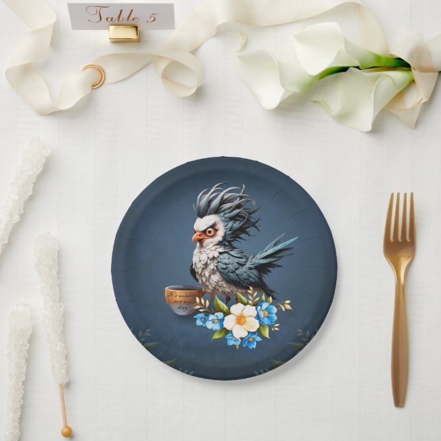 Prato De Papel Pássaro rabugento na segunda. (Casamento)