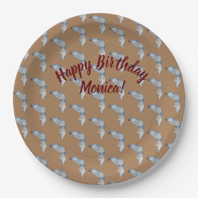 Prato De Papel Pássaros (Frente)