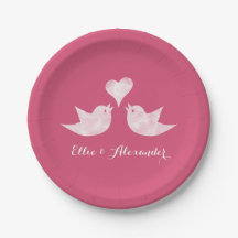 Pássaros com texto personalizado cardíaco