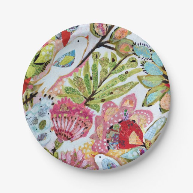 Prato De Papel Pássaros de Papel II (Frente)