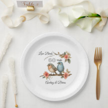 Pássaros do Amor Personalizados de Aniversário de
