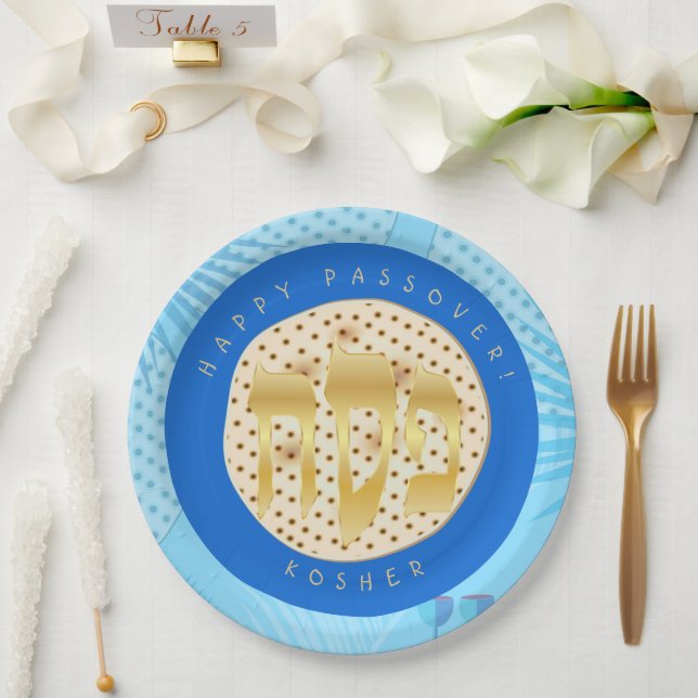 Prato De Papel Passover Seder Kosher Pesach Matzah (Casamento)